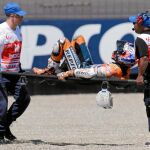 Casey Stoner no pudo salir por su propio pie del trazado