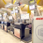Mostrador Iberia en Barajas