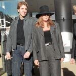 De izda. a dcha., Alexander Thyssen, Borja Thyssen, Francesca Von Habsburg y Carmen Cervera, en Barcelona