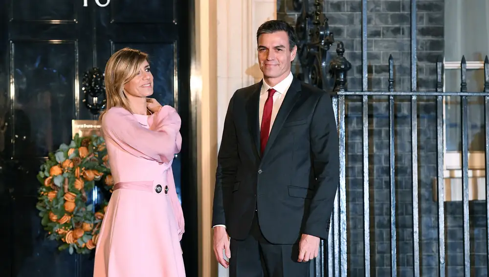 Pedro Sánchez y Begoña Gómez en Londres.