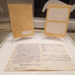 Uno de los manuscritos de Cela