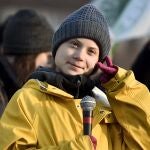 La activista sueca Greta Thunberg, en Turín / Europa Press