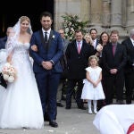 Jon Rahm y Kelley Cahill tras la ceremonia