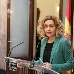 La presidenta del Congreso, Meritxell Batet durante su intervención en la mesa del Congreso de los Diputados, en Madrid (España), a 13 de diciembre de 2019.