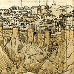 Dibujo de cómo era el Madrid del siglo XII, cuando se convirtió en Villa