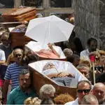 Desfile de ataúdes en Pontevedra