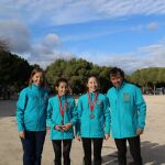 La familia Monseco López, este sábado tras recibir los premios obtenidos en Madrid