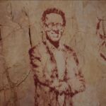 Fotograma del anuncio de Navidad de Campofrío en el que la figura de Jordi Hurtado aparece como una pintura rupestre