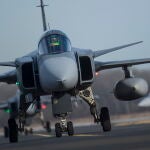 Un avión de combate JAS-39 Gripen