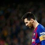 Messi, durante el Clásico