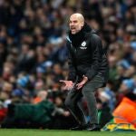 Pep Guardiola, durante la victoria de esta jornada ante el Leicester