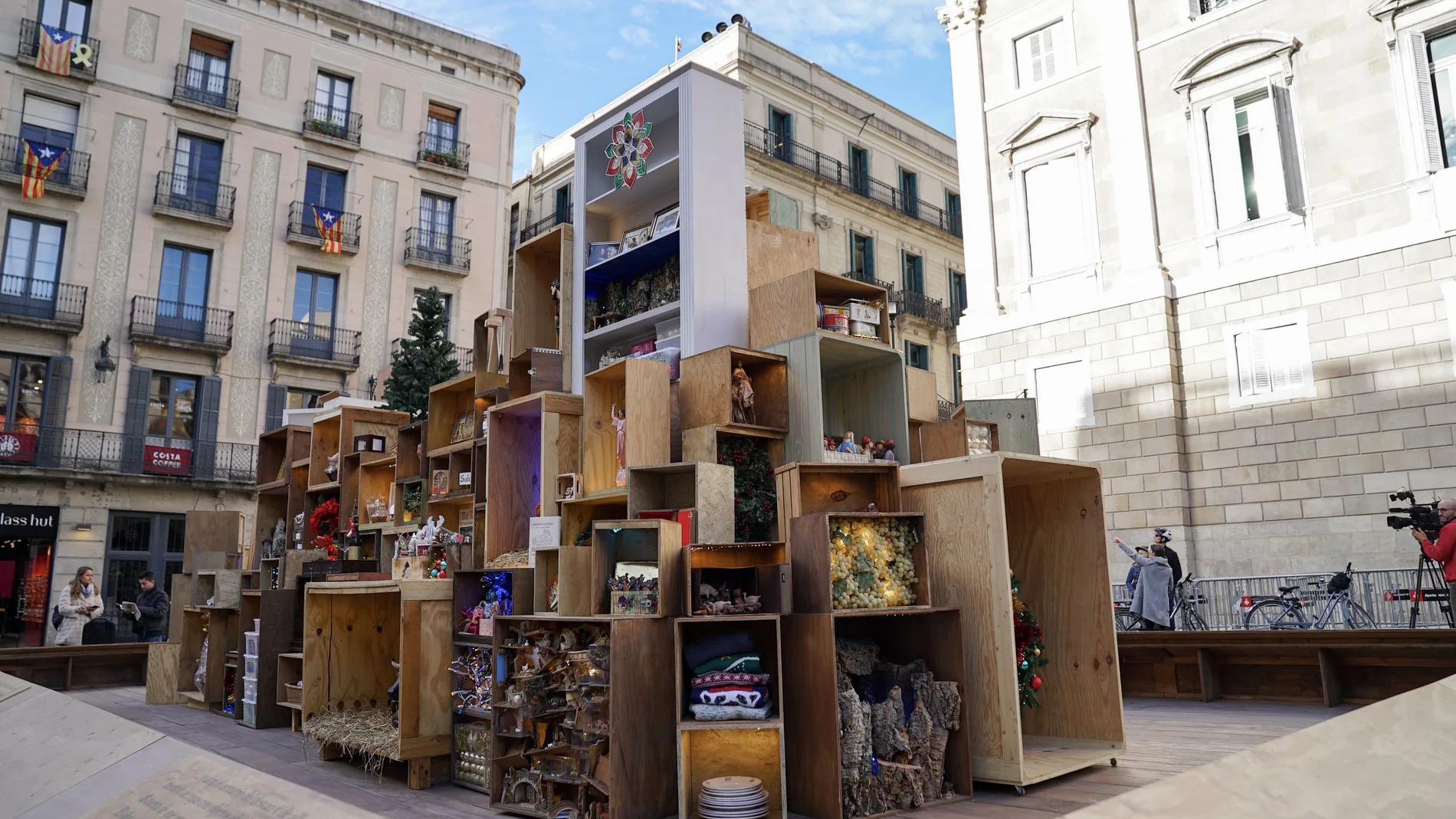 Imagen del belén de la plaza Sant Jaume