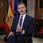 El Rey, durante el tradicional discurso de Nochebuena del año pasado