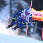 El italiano Dominik Paris durante la carrera de descenso masculina en la Copa del Mundo de Esquí Alpino de la FIS en Bormio, Italia, Foto: EFE/EPA/ANDREA SOLERO