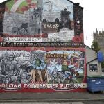 Un mural reivindicativo en una calle de Belfast, en Irlanda del Norte