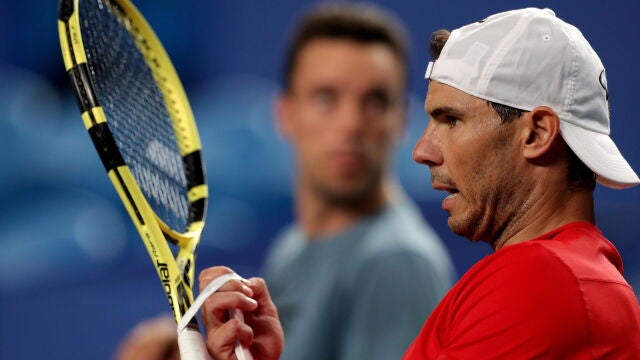 Rafa Nadal se entrenó en Perth junto al resto del equipo español que competirá a partir del día 3 en la Copa ATP