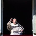 Pope Francis during Angelus prayer in St. Peter's Square