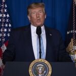 Donald Trump en su propiedad en Florida de Mar-a-Lago