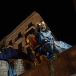 El Rey Melchor en la última cabalgata antes de la pandemia en Valencia