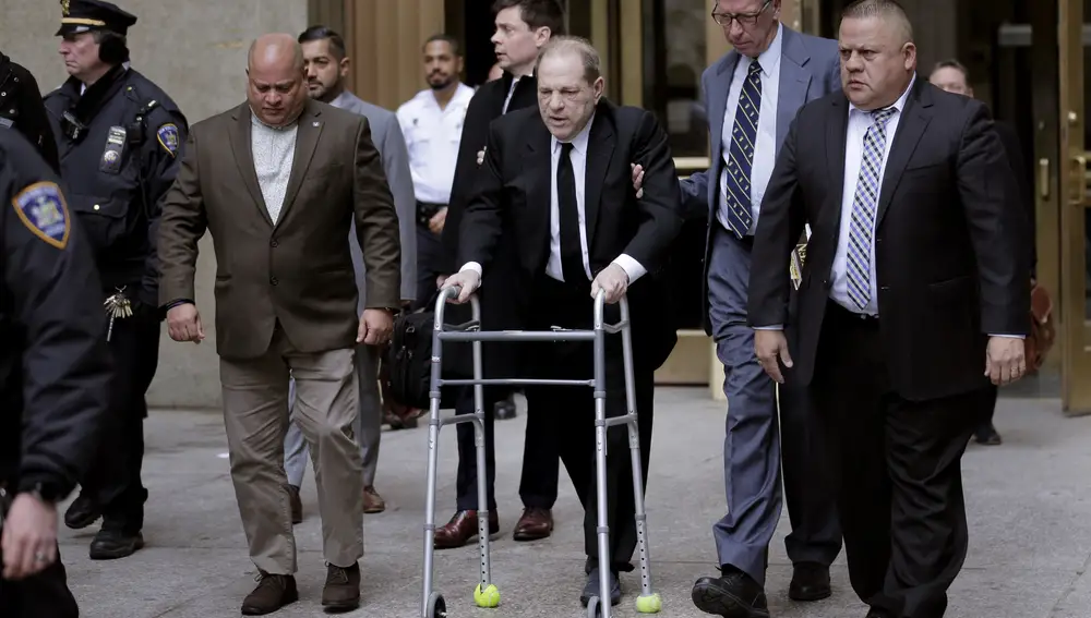 Harvey Weinstein llegando al juzgado de Nueva York