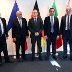 Josep Borrell, Jean-Yves Le Drian, Heiko Maas, Luigi Di Maio y Dominic Raab en Bruselas