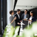 Trabajadores en una empresa