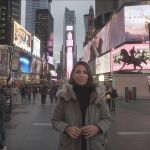 Ana Pastor, en Nueva York durante un episodio de "¿Dónde estabas entonces?"