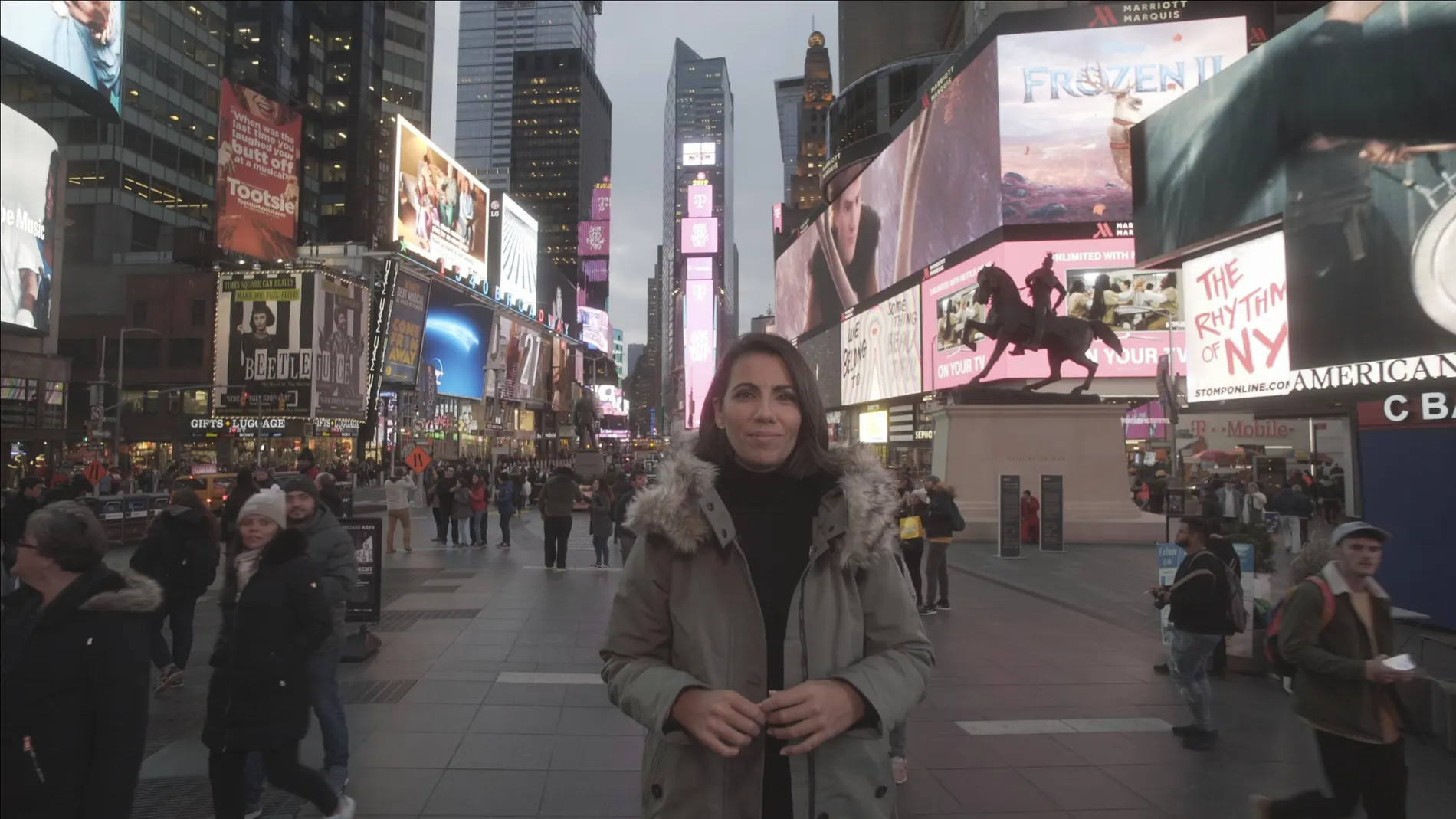 Ana Pastor, en Nueva York durante un episodio de "¿Dónde estabas entonces?"