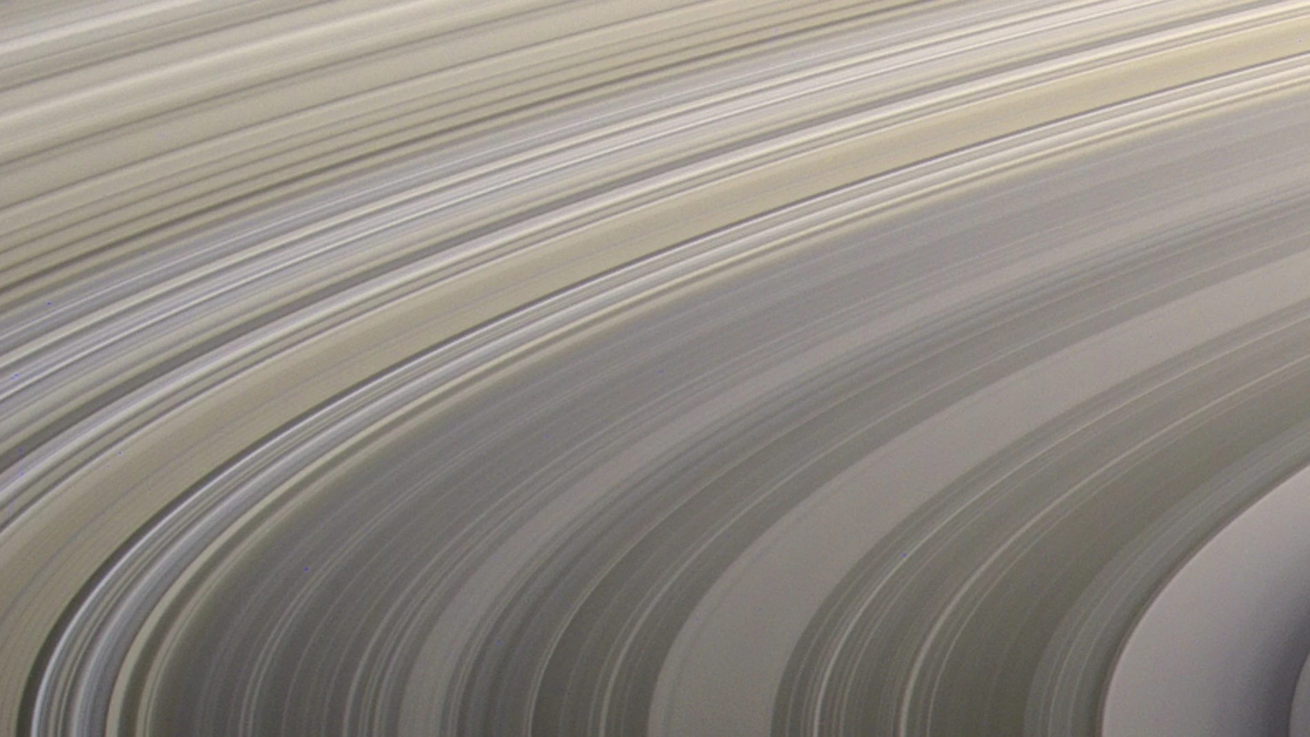 Imagen de los anillos de Saturno tomada por la sonda Cassini.