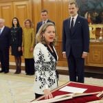 Acto de jura del cargo de los ministros del Gobierno de coalición del PSOE y Unidas Podemos ante el Rey Felipe VI