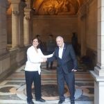 La alcaldesa de Barcelona, Ada Colau, y el líder de ERC en el Ayuntamiento, Ernest Maragall.