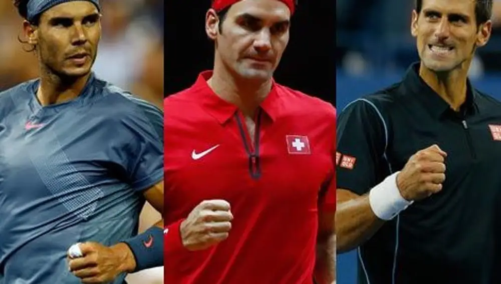 Nadal, Federer y Djokovic