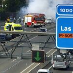 No se han registrado heridos graves. Uno de los vehículos se ha incendiado