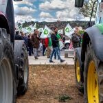 Centenares de agricultores y ganaderos de Toledo, en una manifestación