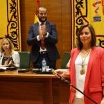 La alcaldesa de Arroyomolinos, Ana Millán, en su toma de posesión