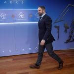 Santiago Abascal, ayer, en una comparecencia en el Congreso / EFE