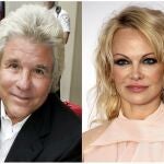 This combination photo shows Hollywood producer Jon Peters at a ceremony honoring him with a star on the Hollywood Walk of Fame in Los Angeles on May 1, 2007, left, and model-actress Pamela Anderson at the amfAR, Cinema Against AIDS, benefit in Cap d'Antibes, southern France, on May 23, 2019. A representative for Anderson said the couple married in a private ceremony in Malibu, California on Monday, Jan.20, 2020. It's the fifth marriage for both the 52-year-old model-actress and the 74-year-old film producer, who first dated more than 30 years ago and recently reunited. (AP Photo)