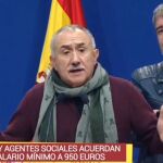 Pepe Álvarez hablando sobre el salario mínimo.