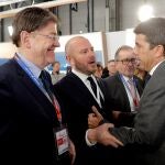 El president de la Generalitat, Ximo Puig (izqda), y el presidente del PPCV, Carlos Mazón