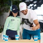 Nadal, con Anita, la recogepelotas