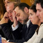 El secretario de Organización del PSOE y ministro de Transportes, Movilidad y Agenda Urbana, José Luis Ábalos, ayer en eal Comité Nacional de los socialistas gallegos, en Santiago de Compostela