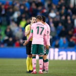Joaquin Sanchez of Real Betis protest during the Spanish League, La Liga, football match played between Getafe CF and Real Betis Balompie at Coliseum Alfonso Perez Stadium on January 26, 2020 in Madrid, Spain.26/01/2020 ONLY FOR USE IN SPAIN