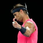 Nadal, durante su partido ante Thiem