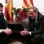 Pedro Sánchez, Presidente del Gobierno, y Joaquim Torra, President de la Generalitat, en Barcelona