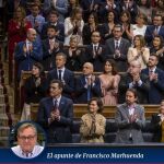 Aplausos a Felipe VI ayer en el Congreso