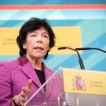La ministra de Educación y Formación Profesional, Isabel Celaá