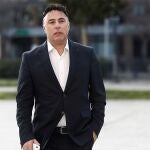 El expresidente del Granada Quique Pina llegando hoy al Palacio de Justicia de Navarra