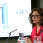 La ministra de Hacienda, María Jesús Montero durante una rueda de prensa tras la reunión del Consejo de Ministros