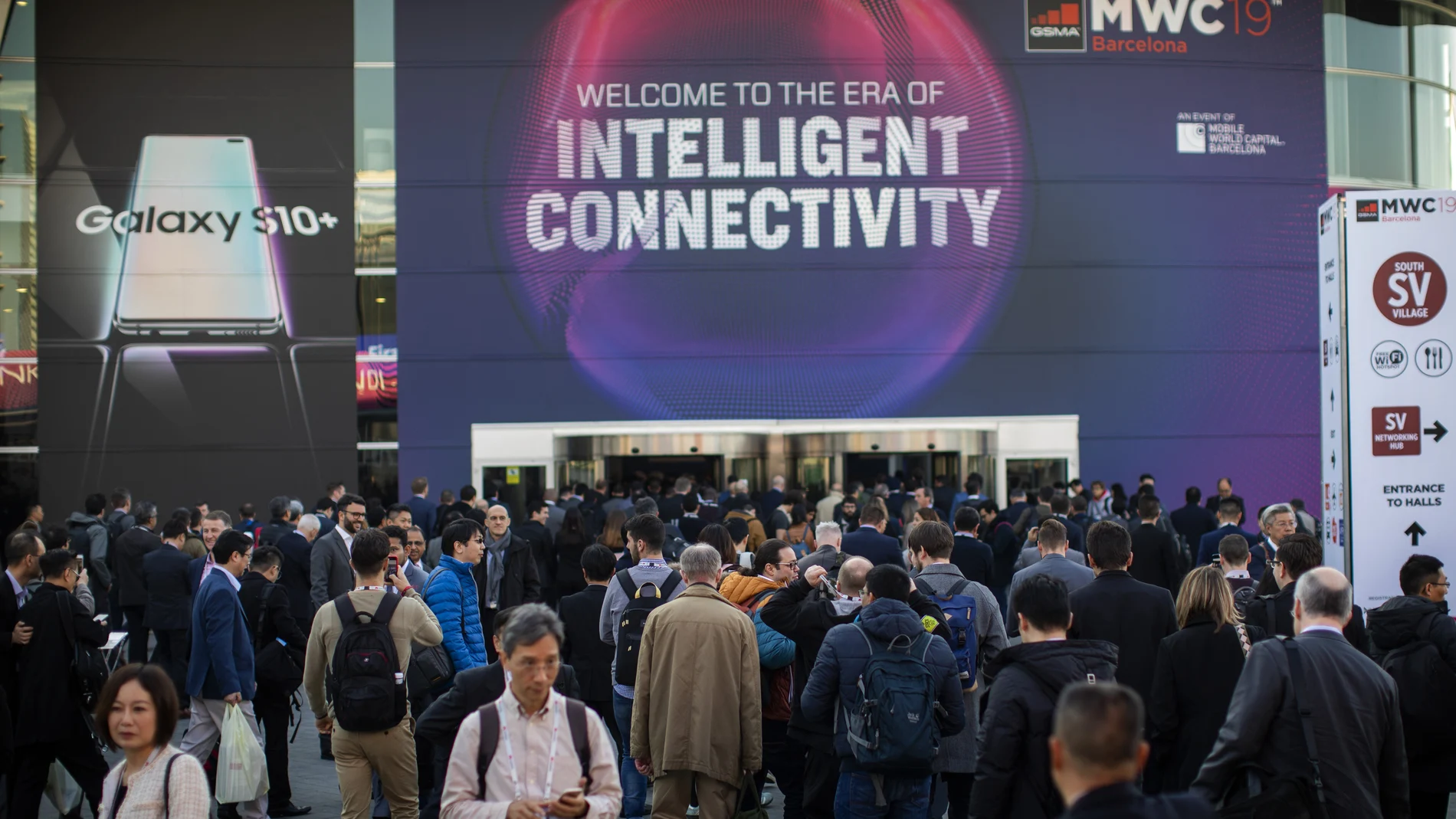 Imagen de la última edición del Mobile World Congress que se celebró en Barcelona, hace año y medio