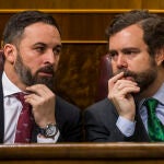 Primera Sesion de Control al Nuevo Gobierno en el Congreso de los DiputadosSantiago Abascal y Espinosa de los Monteros durante el Pleno de Hoy© Alberto R. RoldanMADRID 12/02/2020